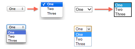 View of selects on multiple platforms