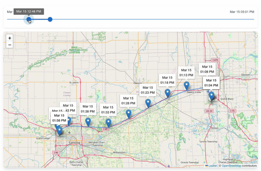 A map application I built with Cursor
